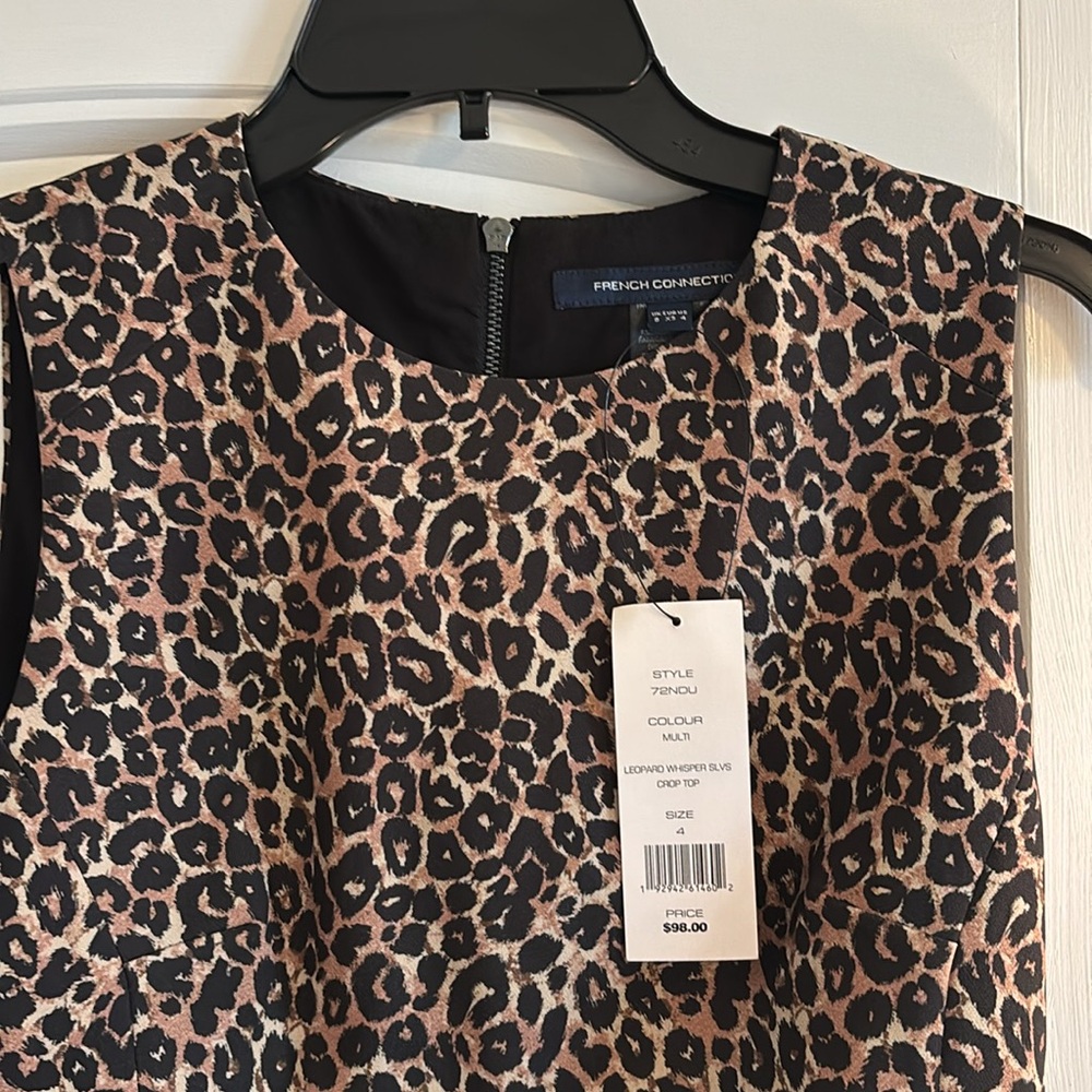 NWT French Connection Leopard Top - Picture 3 of 3